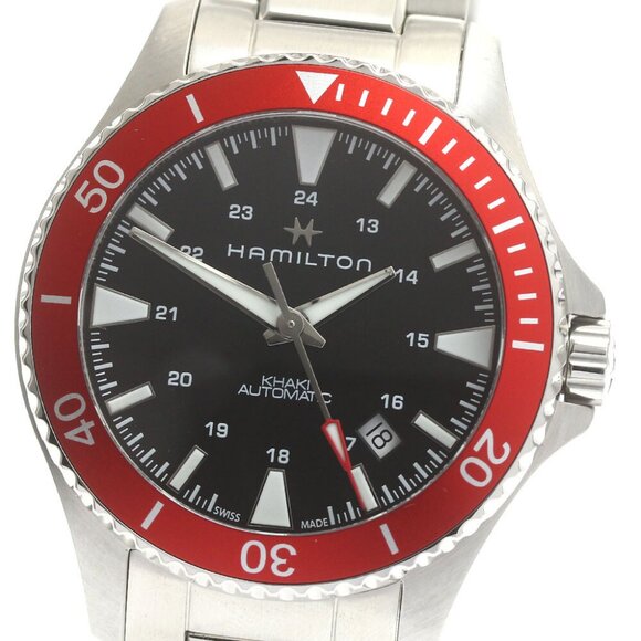 HAMILTON Khaki navy H824050 Date black Dial Automatic Men's Watch_870553